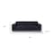 Homeroots 90" Black Italian Leather Solid Wood Sofa 720460 - alternate 5