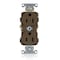 Leviton Duplex Receptacle Outlet, 15A, Brown, 125V CR015 - alternate 1