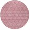 Homeroots 8' Pink And Purple Round Geometric Washable Indoor Outdoor Area Rug 613568 - alternate 7