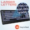 Delton KBM20 Wired Large Big-Button/Big-Key Backlit Keyboard and Mouse Combo, Black G20 - alternate 7