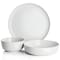 Gibson Home Avisala 12 Piece Fine Ceramic Dinnerware Set in White 136580.12 - alternate 7