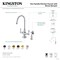 Kingston Brass Two-Handle Single-Hole Kitchen Faucet with Brass Sprayer, Antique Brass KS1763ALBS - alternate 6