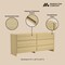 Manhattan Comfort Linda 2-Piece Dresser and Nightstand in Natural Oak BR1658-2 - alternate 6
