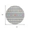 Homeroots 8' Linen Pink And Orange Round Geometric Washable Indoor Outdoor Area Rug 612192 - alternate 5