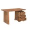 Homeroots 54" Brown Live Edge Solid Wood Writing Desk With Three Drawers 565283 - alternate 1