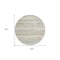 Homeroots 8' Ivory Beige And Green Round Striped Washable Indoor Outdoor Area Rug 598904 - alternate 6