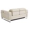 Homeroots 65in Cream and Silver Italian Leather Power Reclining Loveseat 720522 - alternate 6
