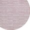 Homeroots 8' Blush Pink And Beige Round Striped Washable Indoor Outdoor Area Rug 587946 - alternate 7