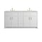 James Martin Vanities Bellshire 72" Double Vanity, Bright White w/ 3 CM Ethereal Noctis Silestone Top 660-V72-BW-3ENC - alternate 1