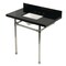 Kingston Brass 36-Inch Black Granite Console Sink with Stainless Steel Legs, 8-Inch, 3-Hole KVPK36K8SQ6ST - alternate 1