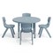 Flash Furniture 5 PC Plastic Activity Table and 4 Chairs Set, 10.5 in Seat Height-Dusty Blue YU-YCX-0073-2-ROUND-TBL-DSTYBL-E-GG - alternate 7