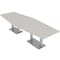 Skutchi Designs Hexagon Conference Table With Power Unit, 48 in W, 120 in L, Ivory HAR-HEX.IR-48X120-DOU-K458-NA - alternate 7