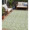 Homeroots 5' X 8' Green And Ivory Damask Washable Indoor Outdoor Area Rug 595140 - alternate 1