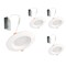 Bulbrite 12 W LED 4" Round Recessed Downlight Fixture with Metal J-Box, 5CCT - 27/30/35/40/50K, 110Lumens, 4PK 862655 - alternate 1