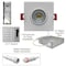 Nuwatt 3 Inch LED Square Gimbal Recessed Lighting, Canless Downlight 2700K-5000K Selectable, 16PK NW-GMB-3-5CT-WH-SQ-16P - alternate 7