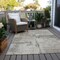 Homeroots 8' X 10' Linen And Gray Abstract Washable Indoor Outdoor Area Rug 606034 - alternate 5