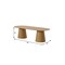 Homeroots 86" Natural Solid Wood Double Pedestal Base Oval Dining Table 720705 - alternate 5