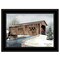 Homeroots The Kissing Bridge 2 Black Framed Print Wall Art 404465 - alternate 1