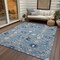Homeroots 3' X 5' Denim Blue Ivory And Beige Oriental Washable Indoor Outdoor Area Rug 598034 - alternate 6