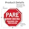 Signmission Pare Sonar Bocina Proceder Con Prec, 6 inch X 6 inch, Vinyl Decal, 2PK OC-D-2PACK-6-205 - alternate 3