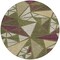 Homeroots 8' Olive Green Ivory And Burgundy Round Geometric Washable Indoor Outdoor Area Rug 600386 - alternate 7