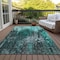 Homeroots 8' X 10' Teal Blue Aqua And Gray Abstract Washable Indoor Outdoor Area Rug 577250 - alternate 5
