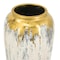 Homeroots 14" Gray Ivory And Gold Modern Abstract Ceramic Table Vase 574215 - alternate 5