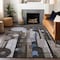 Homeroots 8' X 10' Brown Gray And Blue Geometric Washable Indoor Outdoor Area Rug 604497 - alternate 8