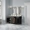James Martin Vanities Brookfield 60 in Double Vanity, Black Onyx w/ Single Hole 3CM White Zeus Silestone Top & Backsplash 547-V60D-BKO-1WZ - alternate 4