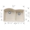 Blanco Diamond 1-3/4 Low Divide, Soft White 443065 - alternate 3