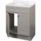 Zenith Zenna Home Cool Gray 24'' Wx35'' Hx18''D Shaker Vanity with Wht Cultured Marble Top SBC24GY - alternate 3