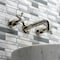Kingston Brass Double-Handle Wall Mount Bathroom Faucet, Polished Nickel KS8126NX - alternate 4