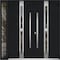 Vdomdoors Metal Double Doors Deux 1755 Black Enamel Opaque Black Glass 1 Sidelight Entry Modern Painted 86x80 DEUX1755DEXD-BLK-W72+14xH80-RH-O - alternate 5
