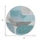 Homeroots 8' Teal Blue And Gray Round Abstract Washable Indoor Outdoor Area Rug 632187 - alternate 3