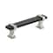 Amerock Overton 3-3/4 in 96 mm Center-to-Center Brushed Matte Black/Satin Nickel Cabinet Pull BP36681BMBG10 - alternate 1