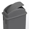 Regal Altair 23 Gallon Slim Rectangular Gray Plastic Trash Can with Dome Swing Lid, Vent Channel Design ZR-TC-300-GY+LD-310-KIT - alternate 5