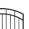 Nuvo Iron 45in Wx68in H Benitoite Gate Arched Rails, 48in W Opening, Self Close Hardware w/Double Side Handle IBGA04568 - alternate 6