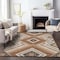Homeroots 3' X 5' Copper Brown And Beige Tribal Washable Indoor Outdoor Area Rug 598106 - alternate 7