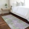 Homeroots 8' Runner Green and Purple Abstract Washable Non Skid Indoor Outdoor Runner Rug 564270 - alternate 5