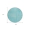 Homeroots 8' Turquoise And Ivory Round Geometric Washable Indoor Outdoor Area Rug 600866 - alternate 5
