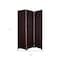 Homeroots 71" Brown Faux Leather Folding Three Panel Screen Room Divider 274680 - alternate 3