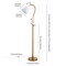Homeroots 68" Brass Adjustable Reading Floor Lamp With White Frosted Glass Dome Shade 523563 - alternate 6