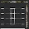Vdomdoors Metal Double Doors Deux 1105 Black Enamel Mirrored Clear Glass 1 Sidelight and Top Transom Entry Mo DEUX1105DEXD-BLK-W72+12xH80+16-RH-I - alternate 1