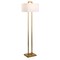 Homeroots 68" Brass Traditional Shaped Floor Lamp With White Frosted Glass Rectangular Shade 523374 - alternate 6