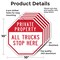 Signmission Private Property All Trucks Stop He, 10 inch X 10 inch, Aluminum Metal Signs, 5PK OC-A-5Pack-10-150 - alternate 5