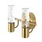 Jonathan Y Bolha 10.75" 2-Light Minimalist Modern Bubble Acrylic/Iron Integrated LED Vanity Light, Brass Gold JYL7223B - alternate 10