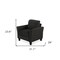 Homeroots 31" Black Fabric Sofa 601961 - alternate 7