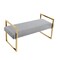 Homeroots 48" Gray and Gold Velvet Upholstered Bench 530648 - alternate 5