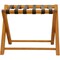 Homeroots Natural Solid Wood Folding Luggage Rack With Black Straps 724374 - alternate 1