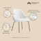Manhattan Comfort Gracie Dining Chair in White and Black - Set of 2 2-DC100-BWH - alternate 7